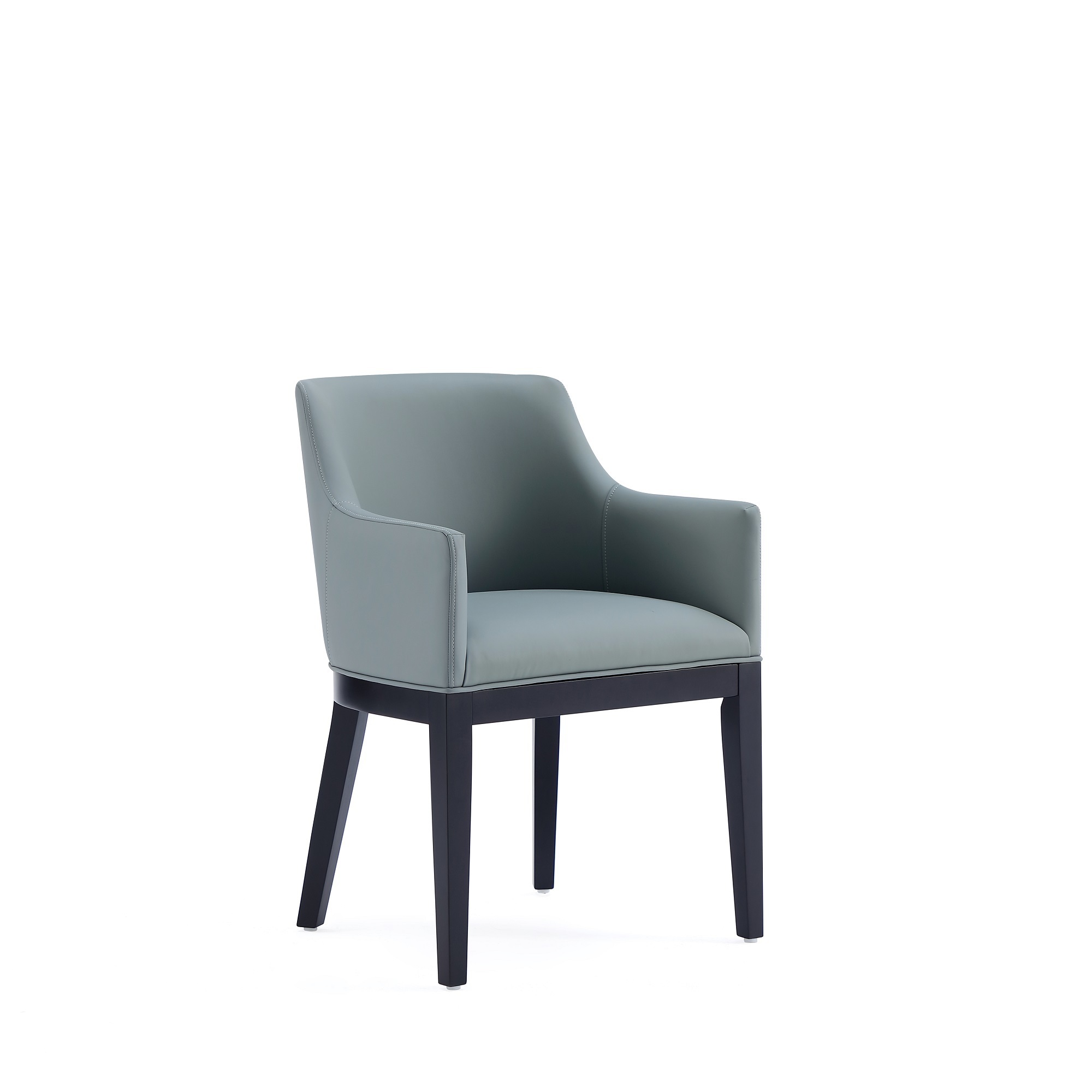 Manhattan Comfort, Gansevoort Modern Faux Leather Armchair in Pewter, Primary Color Pewter, Included (qty.) 1 Model# DC051AR